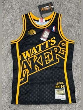 Mitchell & Ness TDE Top Dawg NBA Lakers BR Remix Jersey Men’s Size Small